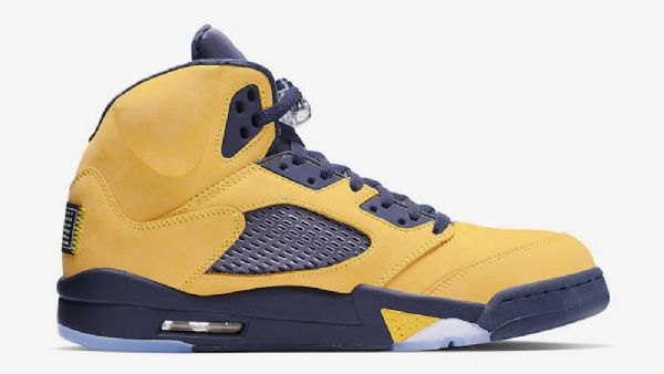 Nike Air Jordan 5 Michigan Kengät Miehille Keltainen Purppura