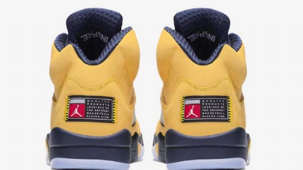 Nike Air Jordan 5 Michigan Kengät Miehille Keltainen Purppura