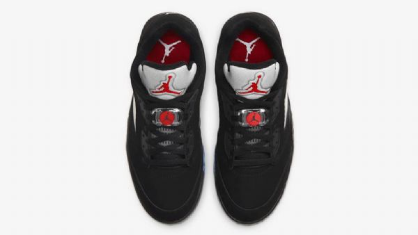 Nike Air Jordan 5 Miesten Golfkengät Musta Hopea