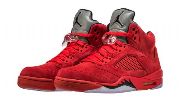 Nike Air Jordan 5 Mokkanahkaiset Miesten Kengät Punainen