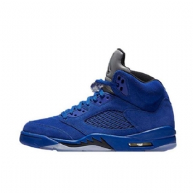 Nike Air Jordan 5 Mokkanahkaiset Miesten Kengät Siniset