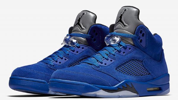 Nike Air Jordan 5 Mokkanahkaiset Miesten Kengät Siniset