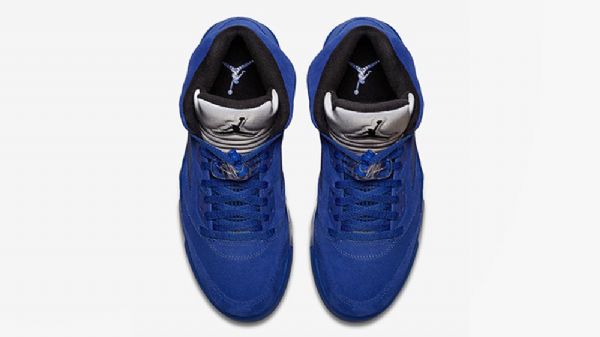 Nike Air Jordan 5 Mokkanahkaiset Miesten Kengät Siniset
