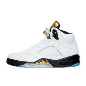 Nike Air Jordan 5 Olympiakengät Miehille Valkoiset