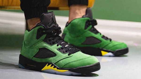Nike Air Jordan 5 Oregon Ducks Elevate Kengät Miehille Vihreä