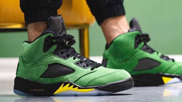 Nike Air Jordan 5 Oregon Ducks Elevate Kengät Miehille Vihreä