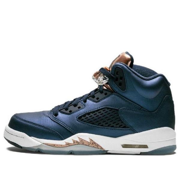 Nike Air Jordan 5 Retro Gs Koripallokengät Miehille Laivastonsininen