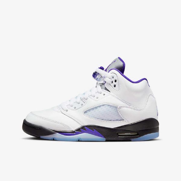 Nike Air Jordan 5 Retro Kengät Lapsille Valkoinen Musta Tumma