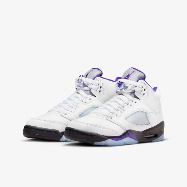 Nike Air Jordan 5 Retro Kengät Lapsille Valkoinen Musta Tumma