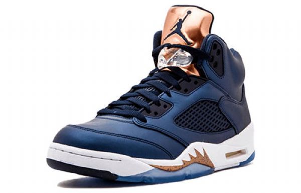Nike Air Jordan 5 Retro Koripallokengät Miehille Laivastonsininen