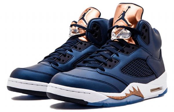 Nike Air Jordan 5 Retro Koripallokengät Miehille Laivastonsininen