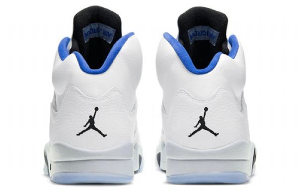 Nike Air Jordan 5 Retro Koripallokengät Miehille Valkoinen Sininen