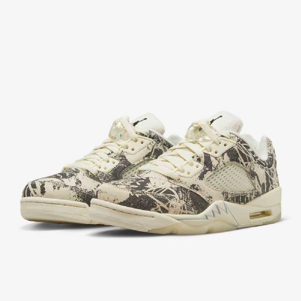 Nike Air Jordan 5 Retro Low Tops Kengät Naisille Valkoinen Musta
