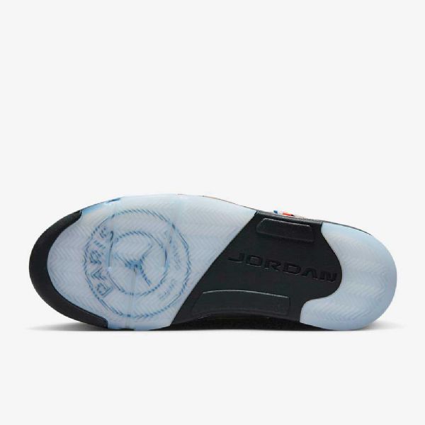 Nike Air Jordan 5 Retro Low Tops Psg-kengät Miehille Musta Royal Sininen