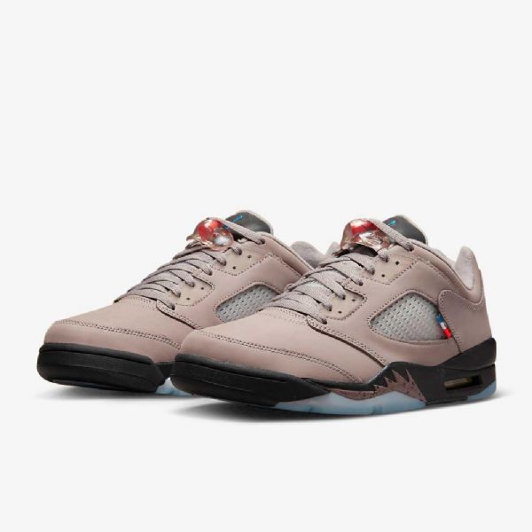 Nike Air Jordan 5 Retro Low Tops Psg-kengät Miehille Musta Royal Sininen