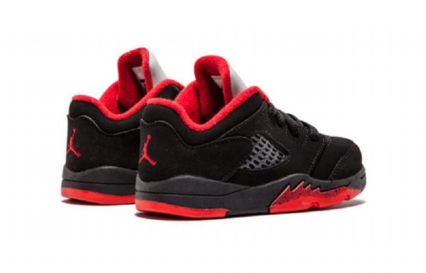 Nike Air Jordan 5 Retro Low Tops Td-kengät Lapsille Musta Punainen