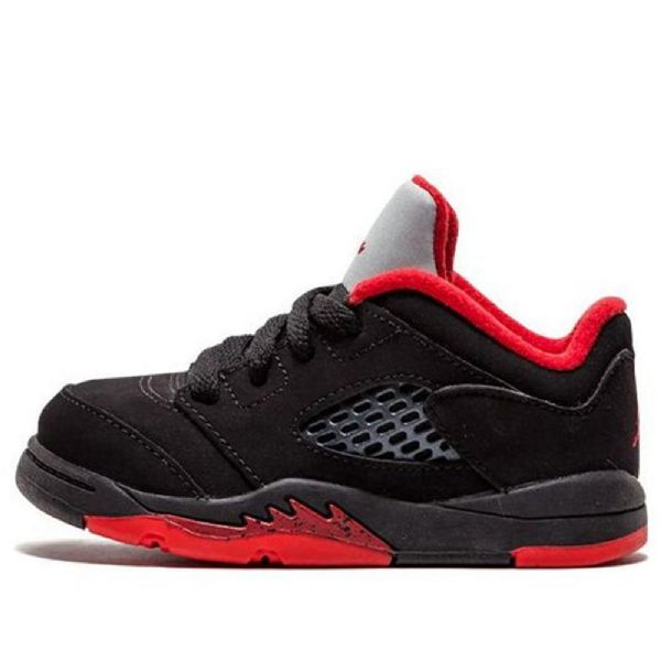 Nike Air Jordan 5 Retro Low Tops Td-kengät Lapsille Musta Punainen