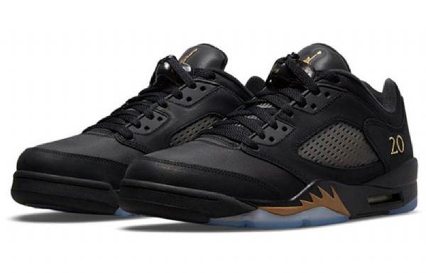 Nike Air Jordan 5 Retro Low Tops Wings Koripallokengät Miesten Musta