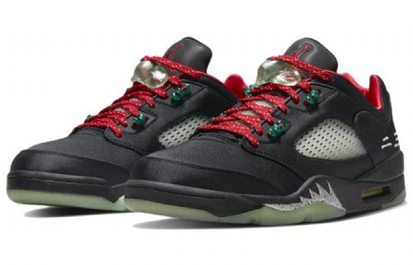 Nike Air Jordan 5 Retro Matalat Topit Clot Jade Koripallokengät Miehille Musta
