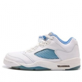 Nike Air Jordan 5 Retro Matalat Topit Koripallokengät Naisille Sininen Valkoinen