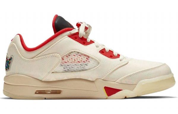 Nike Air Jordan 5 Retro-matalat Topit Retro-koripallokengät Miehille Khaki