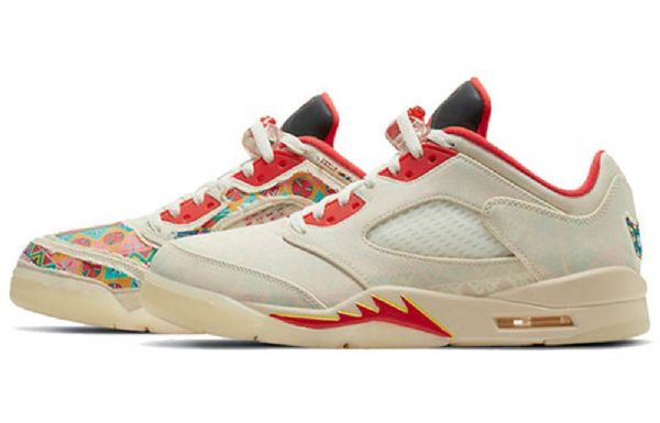 Nike Air Jordan 5 Retro-matalat Topit Retro-koripallokengät Miehille Khaki
