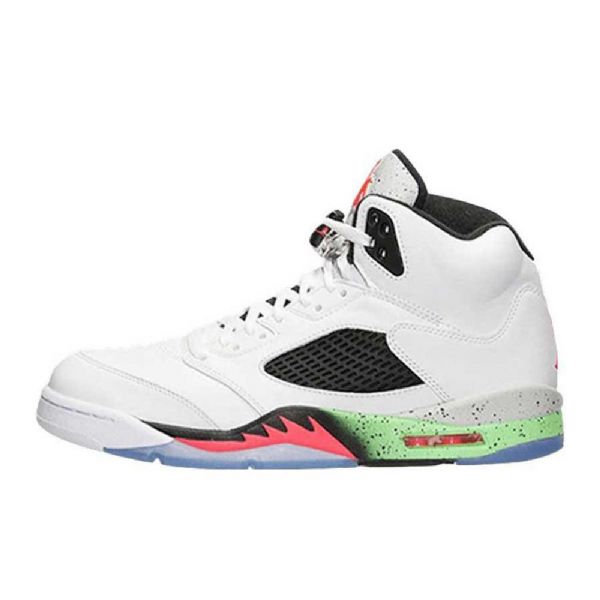 Nike Air Jordan 5 Retro Poison Kengät Miehille Valkoinen Vihreä