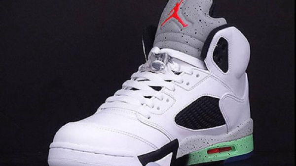 Nike Air Jordan 5 Retro Poison Kengät Miehille Valkoinen Vihreä