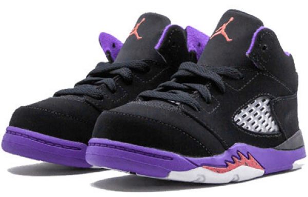 Nike Air Jordan 5 Retro Td Kengät Lapsille Musta Violetti