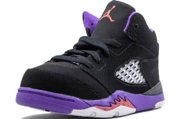 Nike Air Jordan 5 Retro Td Kengät Lapsille Musta Violetti