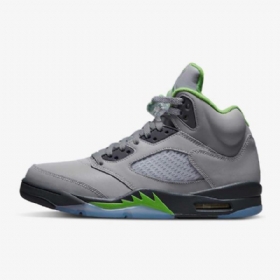 Nike Air Jordan 5 Retro Vihreä Bean Kengät Miehille Hopeanharmaa
