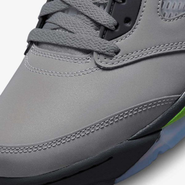 Nike Air Jordan 5 Retro Vihreä Bean Kengät Miehille Hopeanharmaa