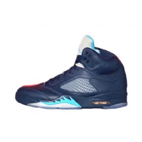 Nike Air Jordan 5 Retrokengät Miehille Laivastonsininen