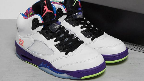 Nike Air Jordan 5 Vaihtoehtoiset Bel-air Ghost Kengät Naisille Valkoinen Vihreä