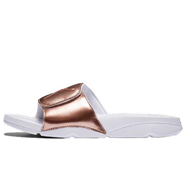 Nike Air Jordan Hydro 5 Pinnacle Bronze Slides Kengät Miehille Hopea