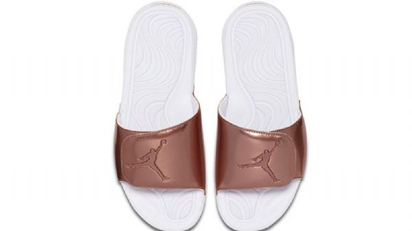 Nike Air Jordan Hydro 5 Pinnacle Bronze Slides Kengät Miehille Hopea