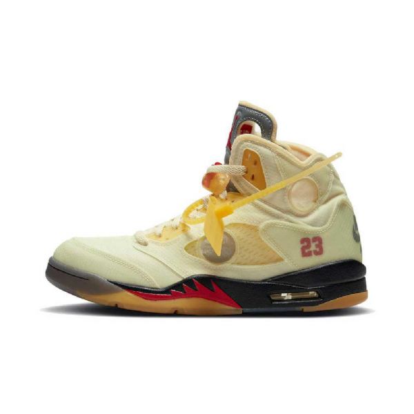 Nike Off-white Air Jordan 5 Four Kengät Miehille Keltainen