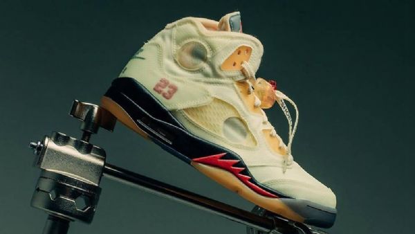 Nike Off-white Air Jordan 5 Four Kengät Miehille Keltainen