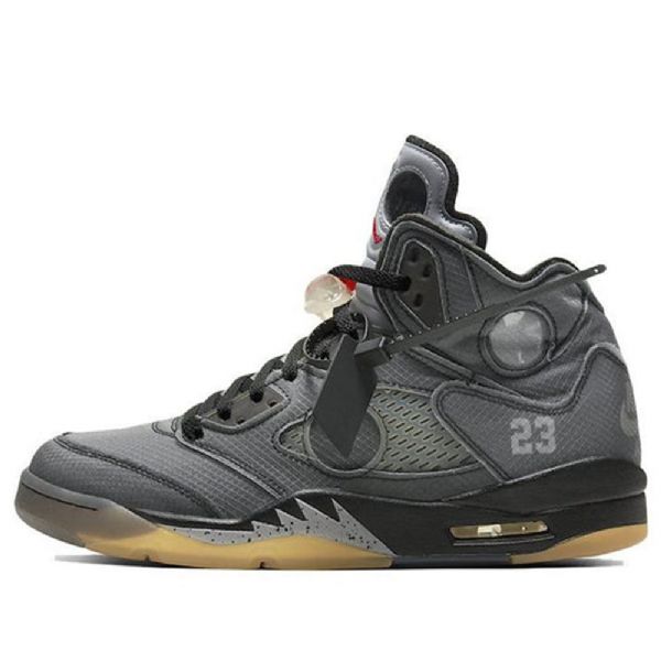 Nike Off-white Air Jordan 5 Retro Sp Koripallokengät Miehille Harmaa