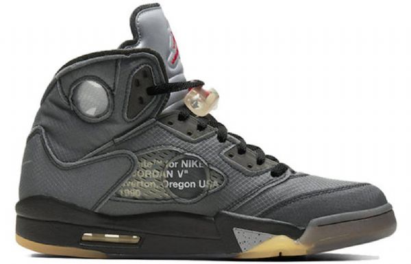Nike Off-white Air Jordan 5 Retro Sp Koripallokengät Miehille Harmaa