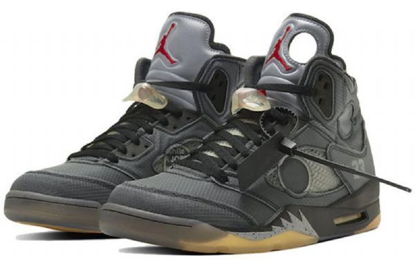 Nike Off-white Air Jordan 5 Retro Sp Koripallokengät Miehille Harmaa