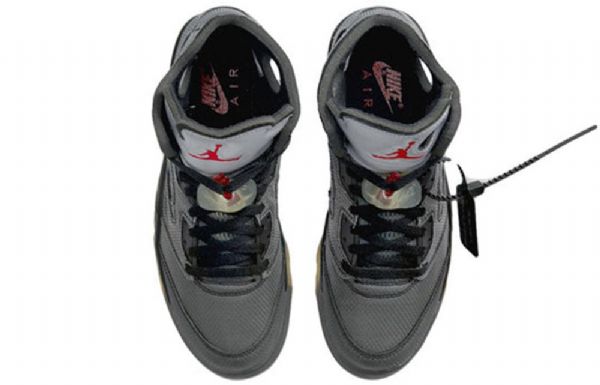 Nike Off-white Air Jordan 5 Retro Sp Koripallokengät Miehille Harmaa