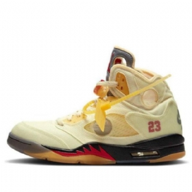 Nike Off-white Air Jordan 5 Sp Retro Koripallokengät Miehille Khaki
