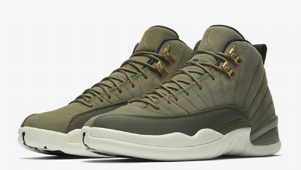 Nike Air Jordan 12 Chris Paulin Luokan 2003 Kengät Miehille Oliivinvihreä