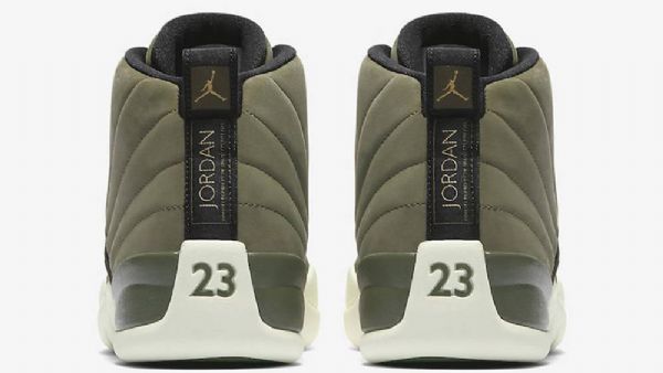 Nike Air Jordan 12 Chris Paulin Luokan 2003 Kengät Miehille Oliivinvihreä