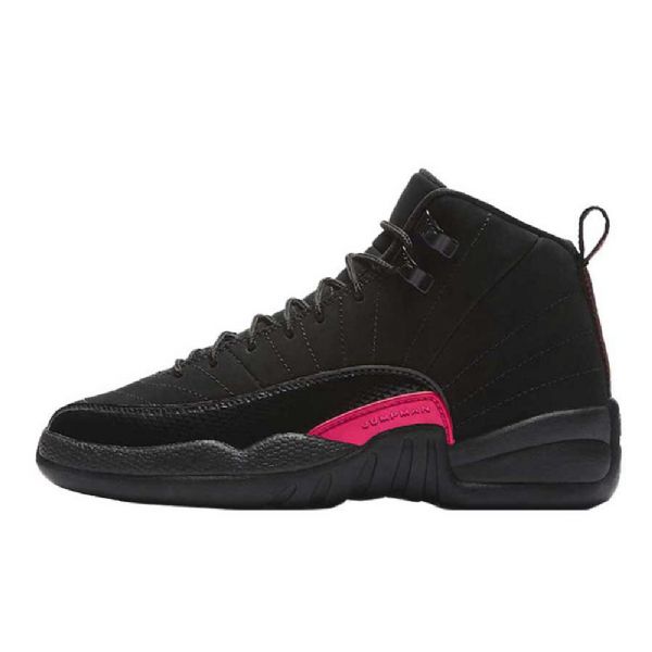 Nike Air Jordan 12 Gs Rush Kengät Miehille Musta Vaaleanpunainen