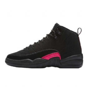 Nike Air Jordan 12 Gs Rush Kengät Miehille Musta Vaaleanpunainen