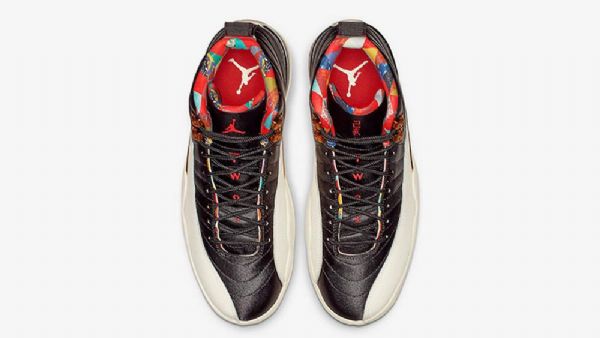 Nike Air Jordan 12 Kiinalaisen Uudenvuoden Kengät Miehille Musta