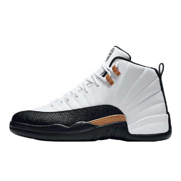 Nike Air Jordan 12 Kiinalaisen Uudenvuoden Kengät Miehille Valkoinen Musta