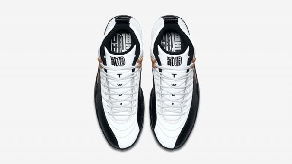 Nike Air Jordan 12 Kiinalaisen Uudenvuoden Kengät Miehille Valkoinen Musta